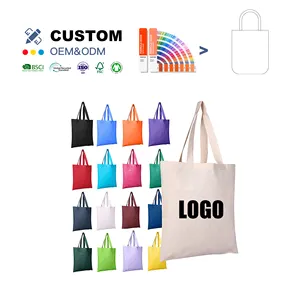 Custom Logo Cheap Plain Recycled Christmas Cotton Eco Friendly Canvas Cotton Shopping Tote Bag