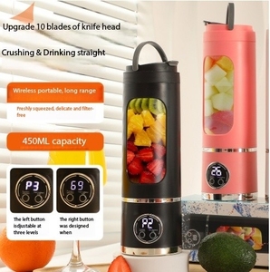 Nuevo Exprimidor Portátil Inalámbrico con Pantalla Digital, Recargable por USB, Temporizador, Multifuncional, con Asa - Product Image 3