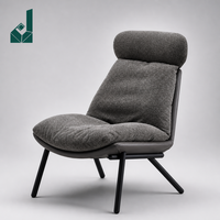 Fauteuil de bureau moderne à dossier bas en tissu avec pieds en métal pour bureau, salle de détente, salle du personnel, espace de travail commercial