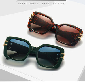 Lunettes de soleil carrées UV400 unisexes, lunettes rétro pour la conduite, les voyages, les vacances, les loisirs, la mode - Product Image 1
