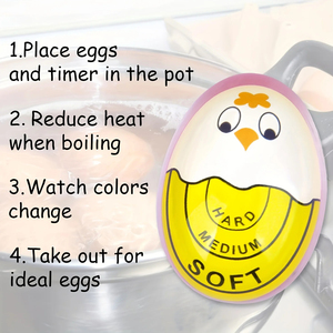 Temporizador para Huevos con Indicador de Cambio de Color Sensible para Huevos Duros o Pasados por Agua, Gadget de Cocina para Restaurantes y Panaderías - Product Image 2