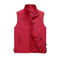 Logo personnalisé Multi Poches Pêcheur Gilet Pêche Randonnée Journaliste Photographie Camping Safari Gilet