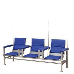 Chaise d'infusion en acier inoxydable Yonghui, trois places, chaise d'hôpital, rembourrage en mousse durable, modèle standard - Product Image 2