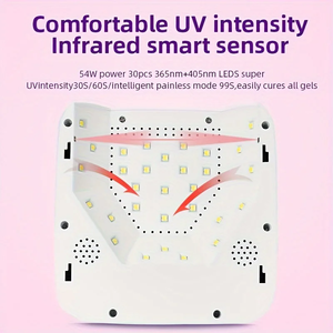 Lámpara de Uñas LED UV Profesional Recargable con 30 Leds, Secador de Uñas Inalámbrico de 54W con 3 Ajustes de Temporizador para Uso en Casa y Salón - Product Image 5