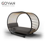 Top design Offre Spéciale en aluminium avec teck poteaux méridienne hôtel plage lit de jardin