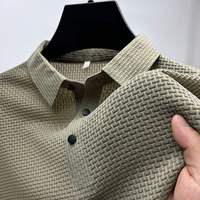 Chemise décontractée à manches courtes pour homme en soie glacée brodée, respirante, infroissable, avec poche, boutonnée, pour l'été, vente en gros