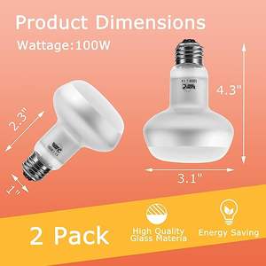 LUCKY HERP Lampe chauffante pour reptile, ampoule UVA intense pour reptile, ampoule chauffante pour reptile <span class=keywords><strong>lumière</strong></span> du jour pour réchauffer - Product Image 2