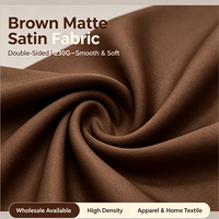 Tissu Brocart Mat Satiné Double Face 230G Haute Élasticité pour Vêtements de Yoga, Tissu Tricoté Extensible en Nylon / Tissu Sport Printemps-Été