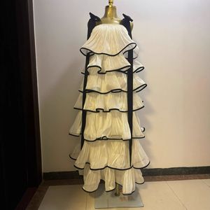 Vestido Elegante T9005, Ropa de <span class=keywords><strong>Boutique</strong></span>, Camisola de Alta Calidad, Falda Larga, Falda Multicapa a la Moda, Vestido sin Hombros - Product Image 6