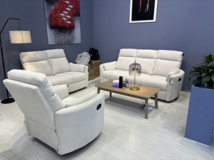 Contemporary Fabric Recliner Chair With Manual Reclining Mechanism Cushion Back <b>Padded</b> Arms One Seat Design For Living Room - Product Image 5