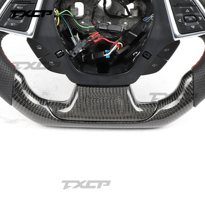 Volant sport personnalisé en cuir perforé et fibre de carbone avec LED, garantie 1 an pour Chevrolet <span class=keywords><strong>Camaro</strong></span> - Product Image 4