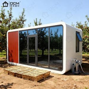 Maison de conteneur miniature de luxe personnalisée OCM Apple Cain de 20 pieds, maison moderne mobile préfabriquée <span class=keywords><strong>en</strong></span> acier léger, petite maison modulaire, villa - Product Image 2