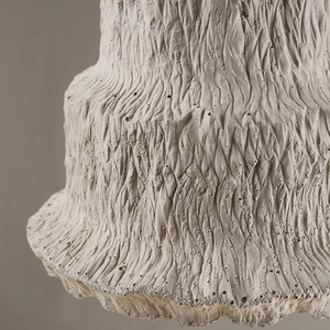 Wabi-sabi Style Creative Wooden Pendant <b>Light</b> Unique Cement Fixture for Bedroom Bedside <b>Dining</b> Room Bar/Tea Room Decor - Product Image 5