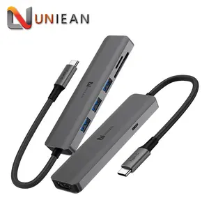 Laptop-Docking stationen und Netzteile Industrielles USB C 3.0 HUB Macbook 7 in 1 Port