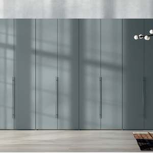 Armoire de chambre à coucher en bois moderne avec éclairage LED, design extensible et personnalisable pour la maison, l'appartement ou la villa - Product Image 2