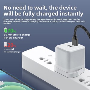 Adaptateur secteur universel PD 45W avec prise UK, <span class=keywords><strong>chargeur</strong></span> GaN Type-C <span class=keywords><strong>USBC</strong></span> pour ordinateur portable, tablette, téléphone portable avec UKCA - Product Image 5