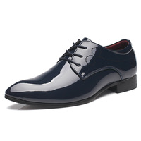 Chaussures habillées et Richelieu pour hommes en cuir, bout pointu, grandes tailles 47 48, couleur rouge, formelles