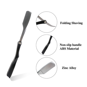Dao cạo thẳng nam bằng hợp kim kẽm, dao cạo gấp gọn dùng để cạo mặt và râu, dao cạo thẳng dành cho thợ cắt tóc - Product Image 4