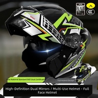 Casque de moto certifié 3C/DOT/GB811-2022A en ABS avec motif éclair, pour homme, hiver, rabattable, intégral, scooter/vélo électrique, pour femme
