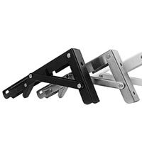 Supports pliants de 8/10/12 pouces pour étagères Table de banc murale réglable avec vis Quincaillerie de support lourd pour meubles