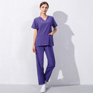 Classic Polyester Rayon Spandex Elastic <b>Jumpsuit</b> <b>Girls</b> Hospital Uniforms Scrubs for Women Medical Lab Coats Nurse Uniform - Product Image 2