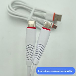Nuevo Cable de Datos <span class=keywords><strong>Tipo</strong></span>-<span class=keywords><strong>C</strong></span> de Carga Rápida para Teléfonos Móviles Android/<span class=keywords><strong>iPhone</strong></span>, Material de PVC, Diseño Trenzado de Dos Tonos, Cable de Datos con Extremo Extendido - Product Image 4