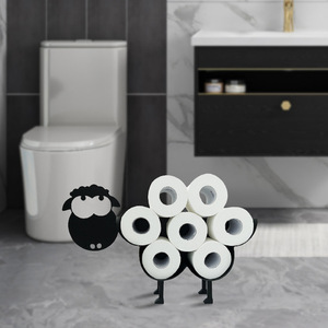 Porte-<span class=keywords><strong>papier</strong></span> <span class=keywords><strong>toilette</strong></span> sur pied pour 7 rouleaux, design mignon de <span class=keywords><strong>mouton</strong></span>, pour salle de bain - Product Image 6