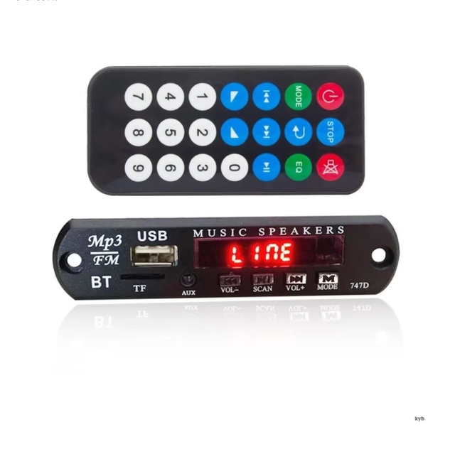 Blue-tooth 5.0 Decoding Board Stereo Audio Module Volume Adjustable Speaker AmpAfter Connecting the Power the Blue in