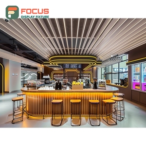 ตู้โชว์กาแฟระดับมืออาชีพ สีขาว สำหรับบริการบาริสต้า ตู้โชว์สินค้าคาเฟ่ - Product Image 2