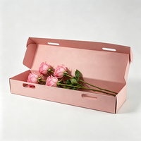Boîte d'expédition rigide ondulée pour fleurs, boîte d'expédition antichoc, emballage pour fleurs fraîches, boîte auto-verrouillante, fabricant en gros