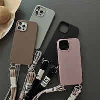 Funda con correa cruzada para Xiaomi Redmi Note 11, 10 Pro, 11s, 10s, 9, 9T, 8, Mi 11T, 10T, 12 Pro, collar, cordón, cadena, cubierta de silicona