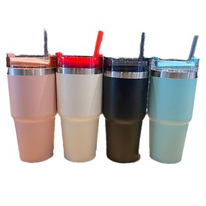 Tasse à <span class=keywords><strong>café</strong></span> et à eau isolée élégante haut de gamme avec paille, portable pour la voiture, cadeau pour femme, haute qualité - Product Image 5