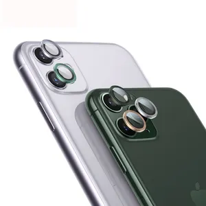 עצמאי עדשת טבעת זכוכית מגן מלא כיסוי טלפון מצלמה עדשת מגן עבור iPhone 11