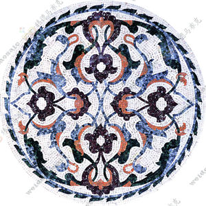 Médaillon <span class=keywords><strong>de</strong></span> sol rond en marbre motif <span class=keywords><strong>de</strong></span> tapis <span class=keywords><strong>de</strong></span> mosaïque en <span class=keywords><strong>pierre</strong></span> et mosaïque circulaire grand médaillon Design <span class=keywords><strong>de</strong></span> sol - Product Image 2