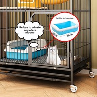 Cage à chat en fer pratique, simple, classique et moderne, pour chats de grande taille, utilisation en intérieur, cadre barbelé, fermeture à clip, respirante, installation facile