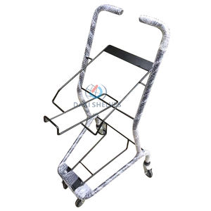 Sac à provisions en plastique pliable de chariot à caddies de chariot avec le chariot de centre commercial de roues - Product Image 5