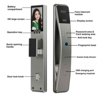 Serrure de porte intelligente entièrement automatique Glomarket, reconnaissance biométrique par empreintes digitales, reconnaissance faciale 3D, application Tuya, interphone vidéo actif sur le cloud