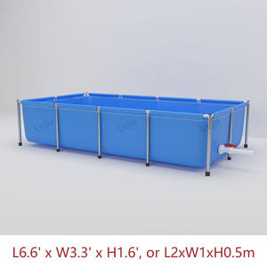 LVJU 1000 litri in metallo acquario 2x1x0.5m 264 galloni 3.3x3.3 'x 1.6' laghetto - Product Image 2