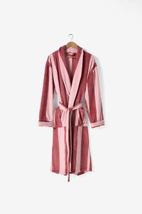 Nuovo <span class=keywords><strong>Accappatoio</strong></span> Invernale Colorato a Righe Verdi, Spesso e Caldo, per Donna, Stile Casual - Product Image 2