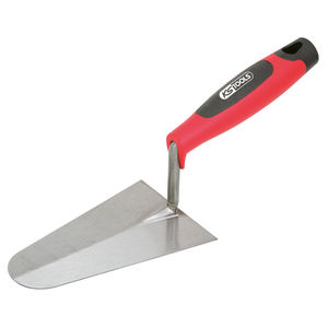 Truelle italienne ronde de 200 mm avec manche bicomposant en acier inoxydable et lame en plastique - Product Image 1