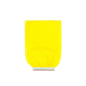 Bath Gloves Single Sided Yellow Polyester Exfoliating Tool For <b>Back</b> <b>Scrubbing</b> Shower Use - Product Image 5