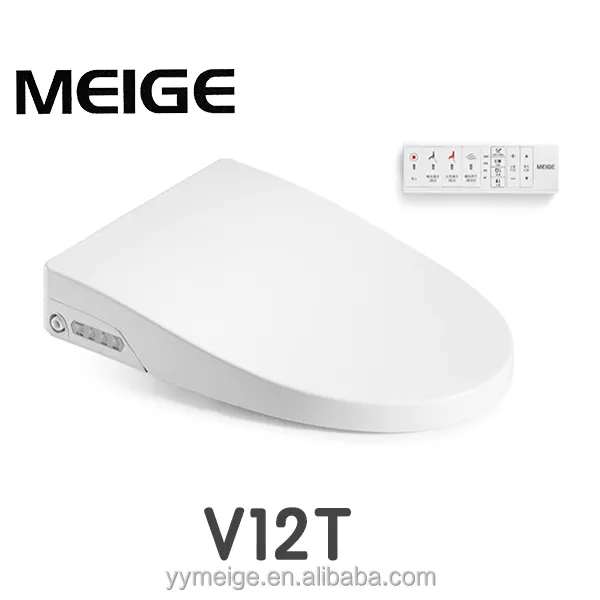 Meige V12T Factory Price Hip clean Electric Side control button wall mount remote V Shape Soft close seat lid Intelligent bidet