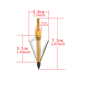 100 Hạt Bắn Cung <span class=keywords><strong>Arrowhead</strong></span> <span class=keywords><strong>3</strong></span> Lưỡi Săn Hình Dạng Broadheads Cho Bow Và Nỏ Phụ Kiện Chụp - Product Image 6