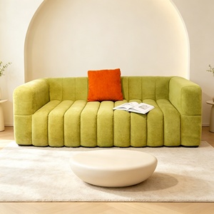 Sofá Cama Convertible de Esponja, Sofá Seccional Moderno de Terciopelo, Certificado por Certipur-US, Envasado al Vacío, para Sala de Estar, Apartamento Pequeño - Product Image 1