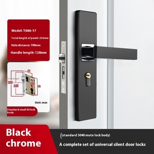 Modern Design Silent Wooden Bedroom Lock Set Integrated Handle Universal Mecânica Hardware para Hotéis Porta Janela Alças - Product Image 6