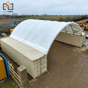 Cubierta <span class=keywords><strong>de</strong></span> Tela <span class=keywords><strong>de</strong></span> PVC <span class=keywords><strong>de</strong></span> 900 g/m² para Edificios, Refugio <span class=keywords><strong>de</strong></span> Tela Grande y Económico, Carpa para Automóviles y Taller, Estructura <span class=keywords><strong>de</strong></span> Acero, Fácil Instalación - Product Image 5