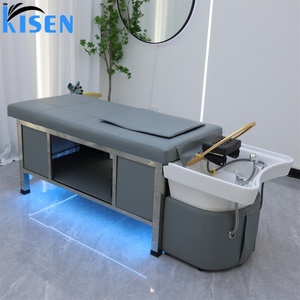 Kisen Automatic Shampoo Massage Bed Fashion Salon Head Spa <b>Table</b> Customized Hair Wash Machine with Beauty Facial Pads - Product Image 2