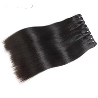 Extensions de cheveux vierges colombiennes de qualité supérieure 15A, double trame, cheveux vierges humains, lisses, cheveux indiens