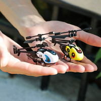 Mini hélicoptère électrique télécommandé en plastique pour enfants, jouet pour garçons débutants, prêt à voler en intérieur et en extérieur 3.5