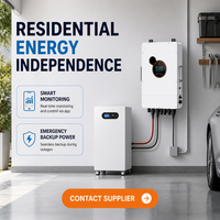 Sistema Solar Híbrido Estándar Estadounidense de 8kW 10kW 12kW, Bifásico 120V/240V con Batería de Iones de Litio, Kit Completo
